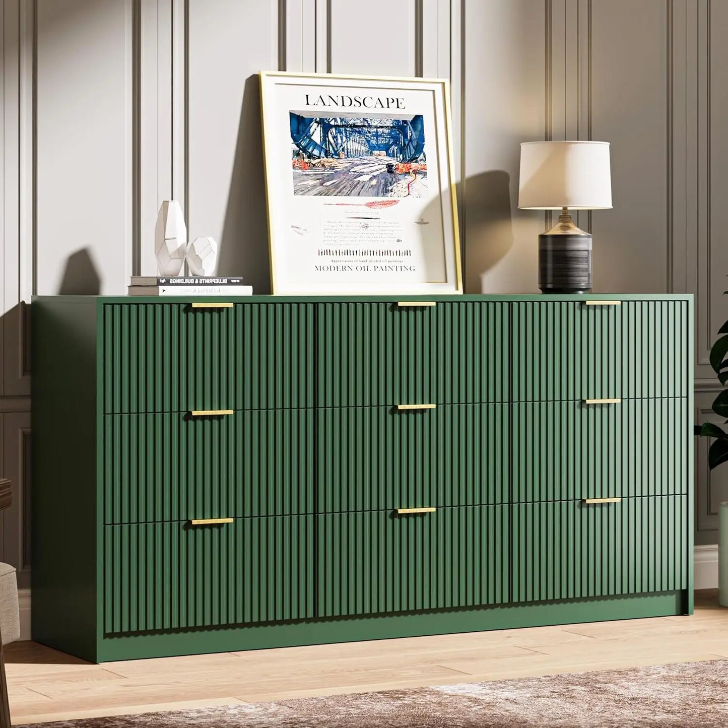 Modern 9-Drawer Dresser for Bedroom