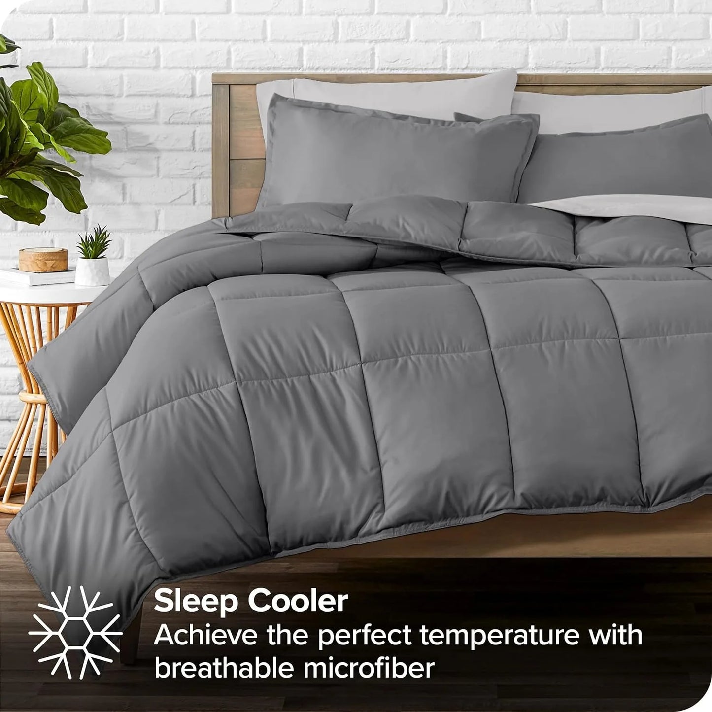 Bed In A Bag 7 Piece Comforter And Sheet Set Full Goose Down Alternative Ultra Soft 1800 Premium Bedding Set