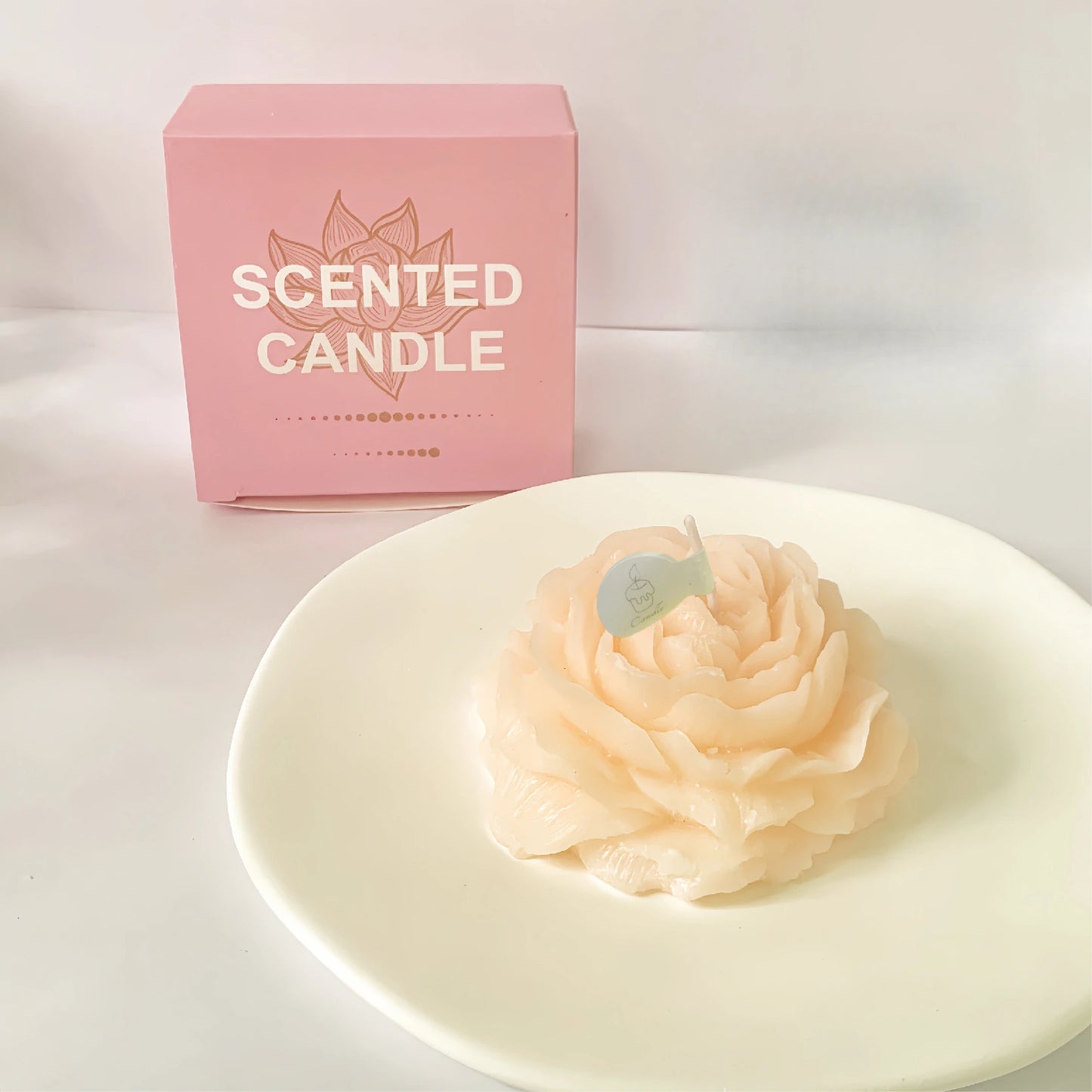 3D Peony Aromatherapy Candle Creative Flower Shape Wedding Decor Gift