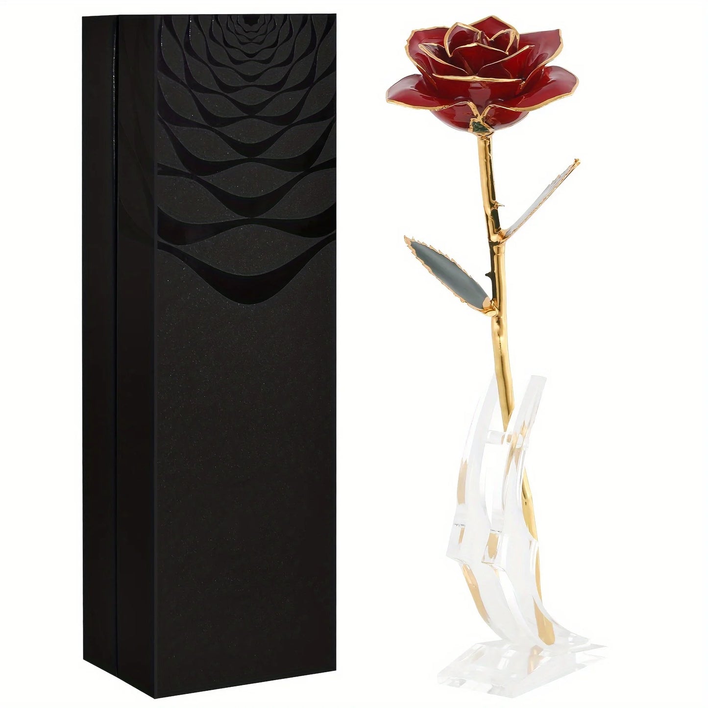 Lacquered Metal Rose Wedding Gift For Valentines Day