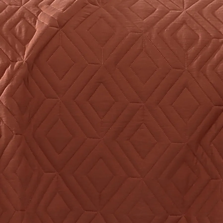 Geometric Autumn Leaf Quilt Set Bedding With Pillow Shams