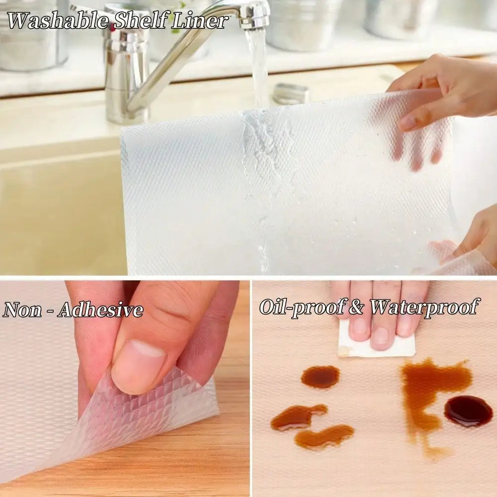 Waterproof Non-Slip Plastic Shelf Liner Roll for Kitchen
