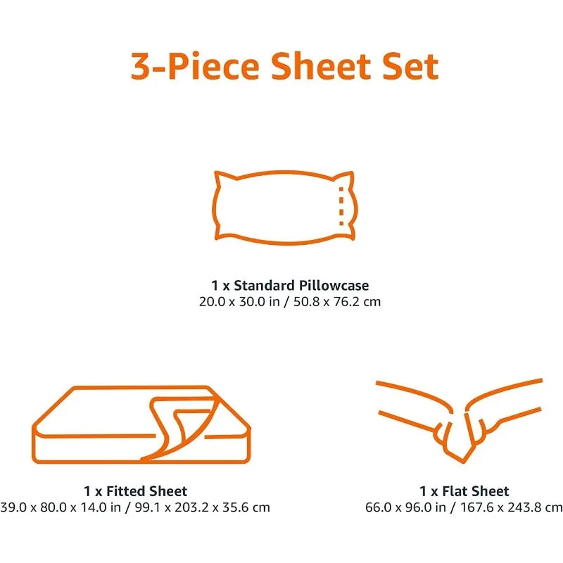 Lightweight Super Soft Easy Care Microfiber 3 Piece Bed Sheet Set With 14 Inch Deep Pockets Twin XL Dark Gray Solid