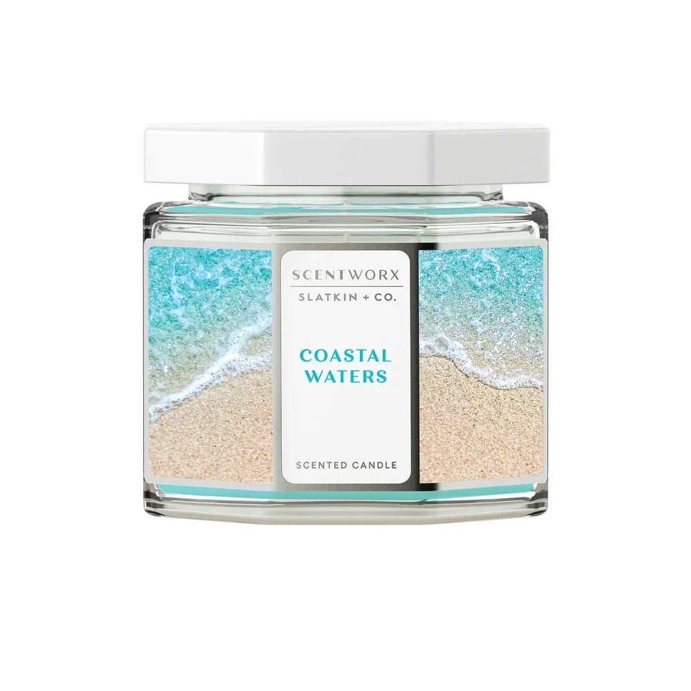 Coastal Waters Scented Candle Home Fragrance 3 Wick Jar