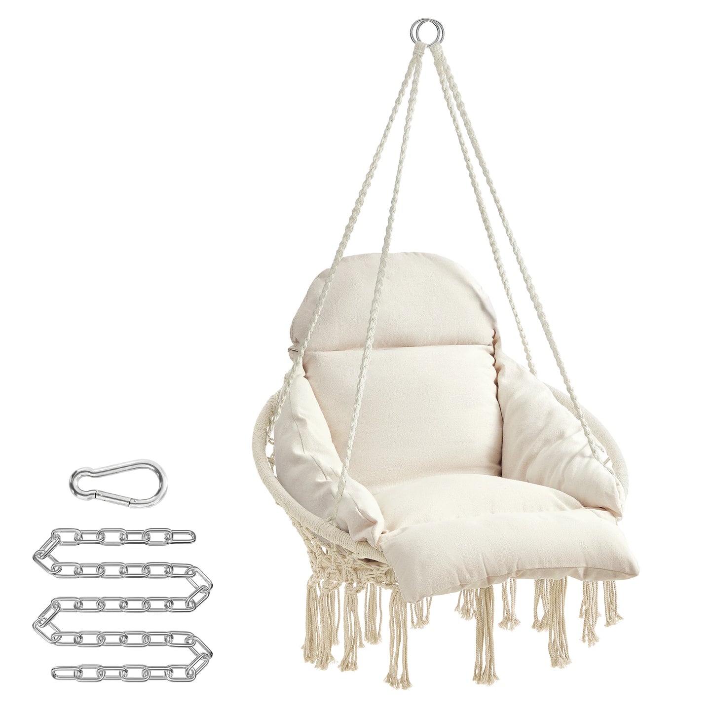 Songmics Ergonomically Cushioned Hanging Chair Swing Indoor Outdoor Superior Comfort