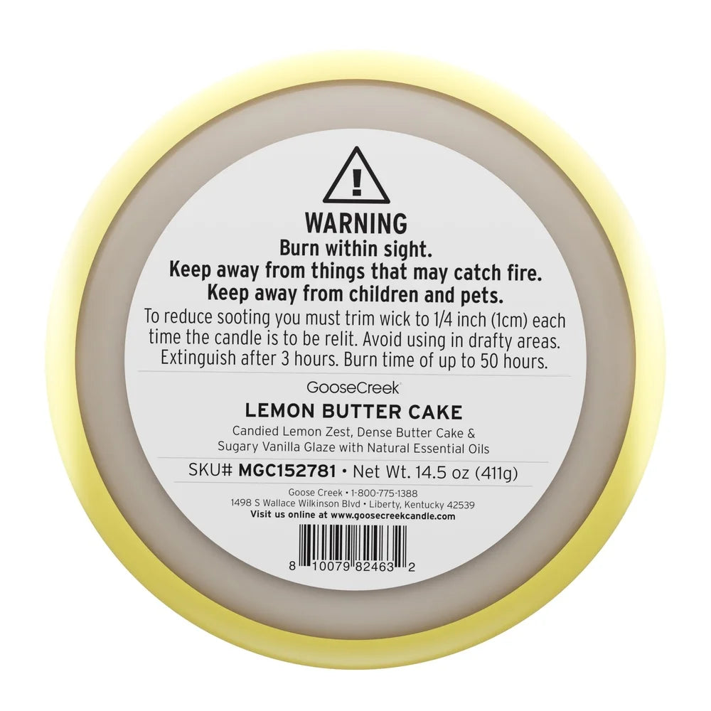 Three Wick Lemon Butter Cake Scented Jar Candle Home Fragrance