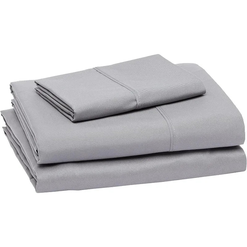 Lightweight Super Soft Easy Care Microfiber 3 Piece Bed Sheet Set With 14 Inch Deep Pockets Twin XL Dark Gray Solid
