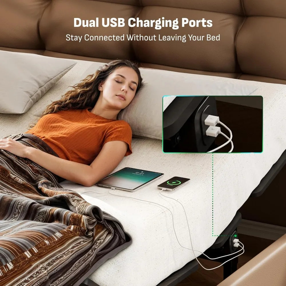 Zero Gravity Electric Adjustable Bed Base With Wireless Remote