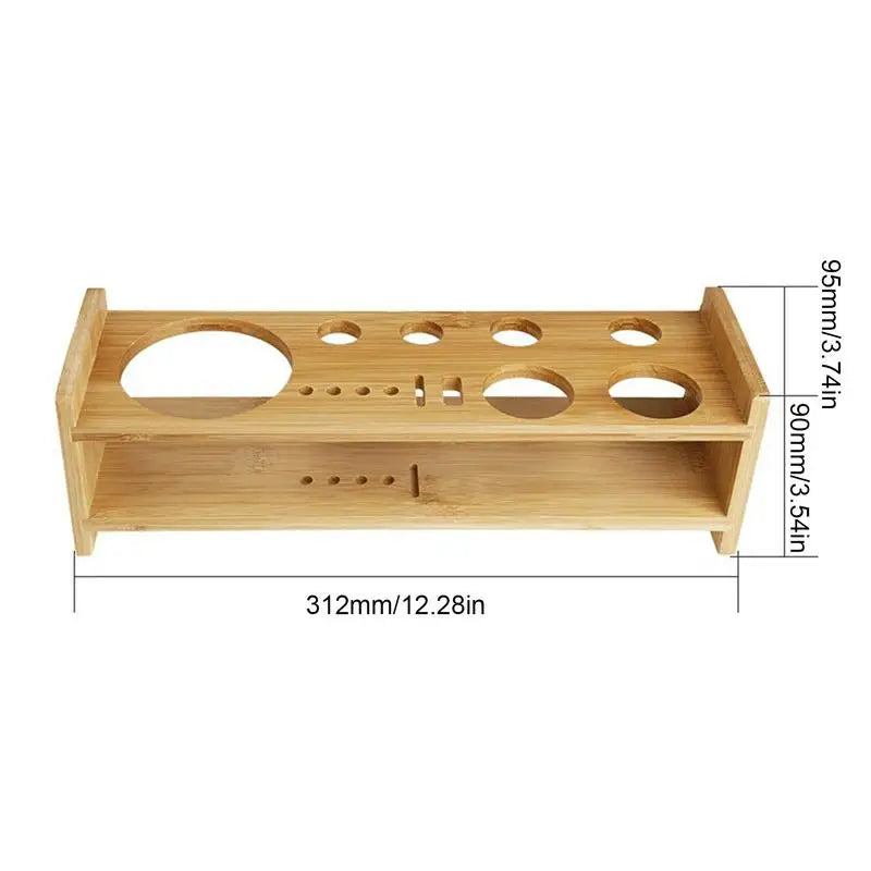 Wooden Bartender Tool Stand for Cocktail Shaker Organizer