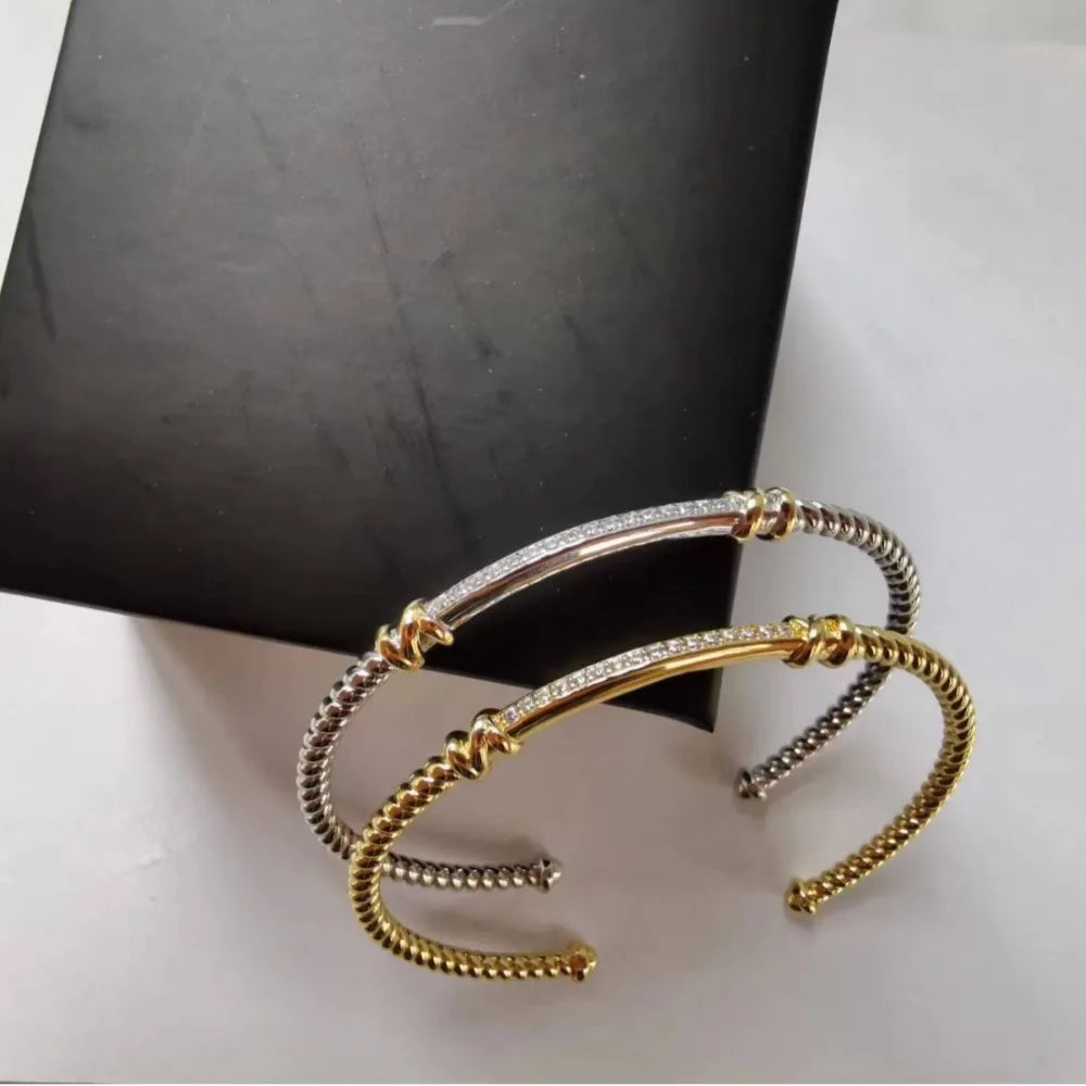 Elegant Moissanite Silver Cuff Bracelet For Women Everyday Gift