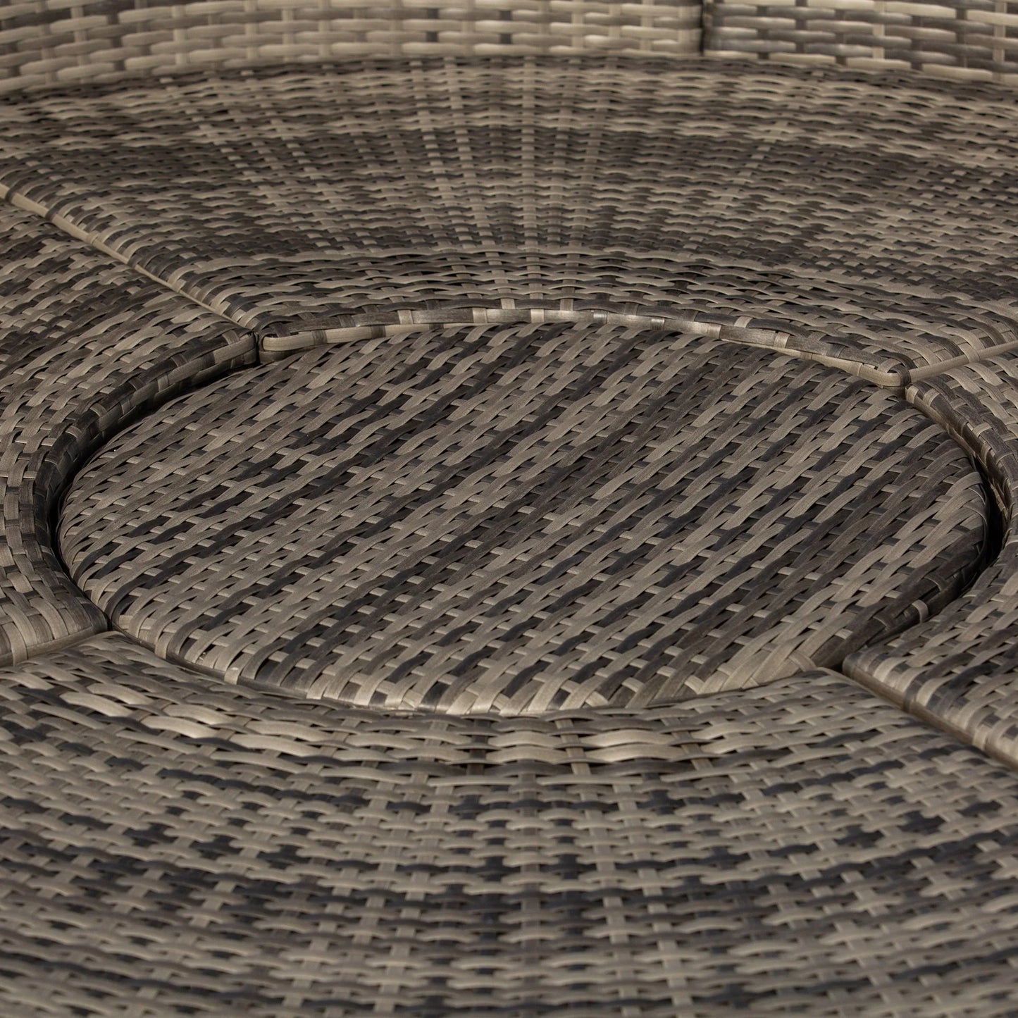 Outdoor Convertible Daybed 4 Piece Furniture Set Sofa Coffee Table Chairs Gray