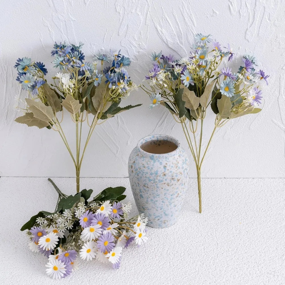 Artificial Flowers In Vase Daisy Bouquets For Wedding Decor