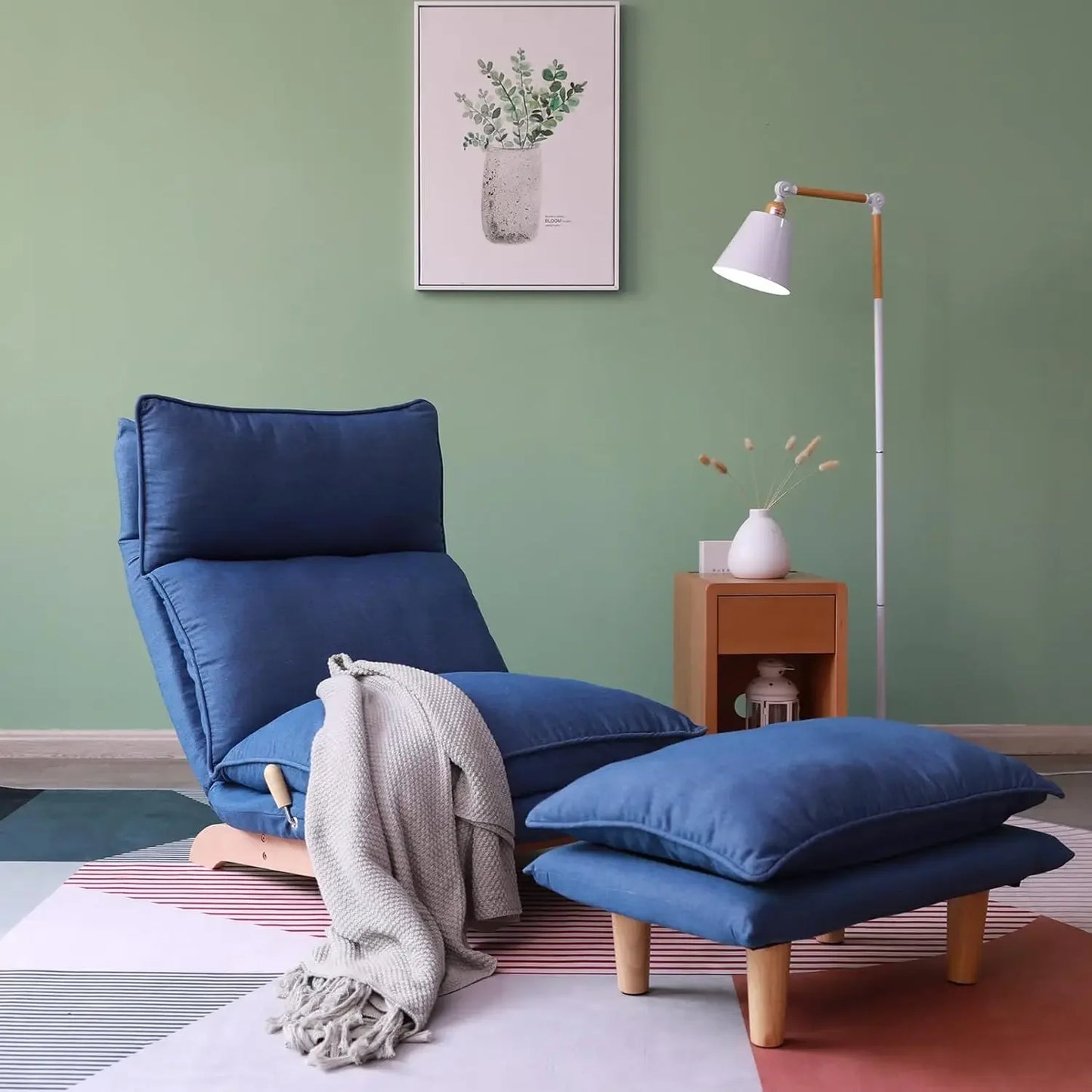 Indoor Japanese Style Chaise Lounge Sofa For Reading