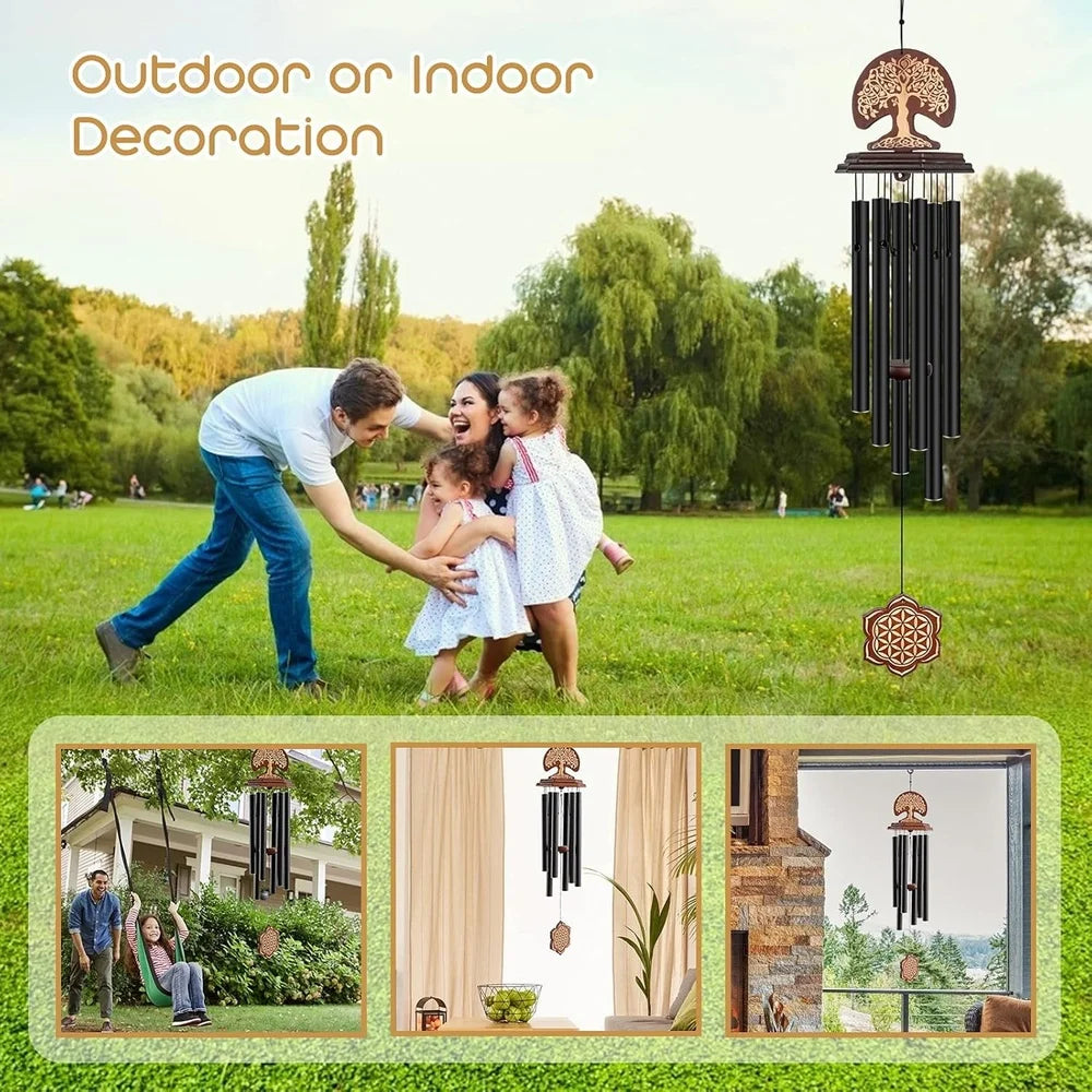 Memorial Tree Of Life Wind Chimes Outdoor Garden Decor