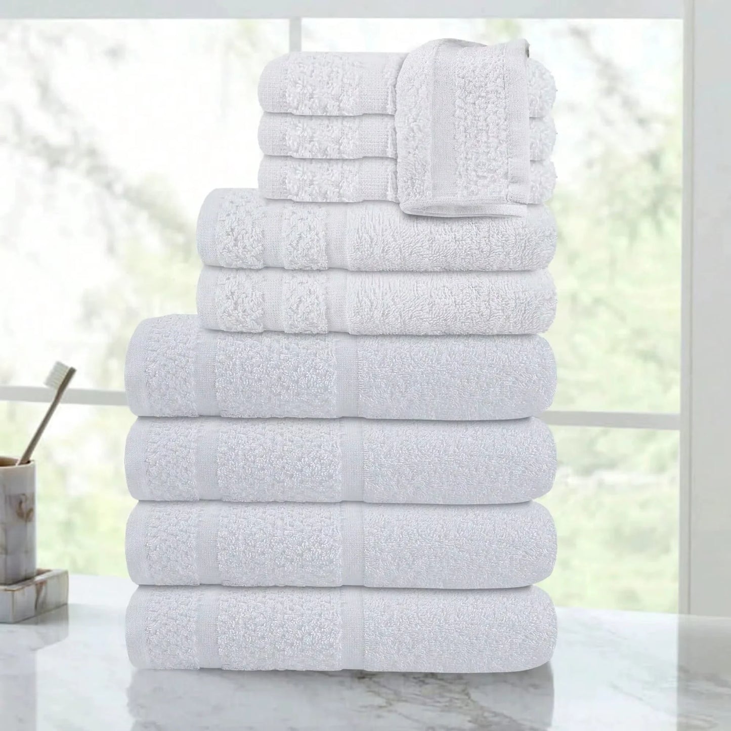 Cotton Bath Towel Set Highly Absorbent And Quick Dry Everyday