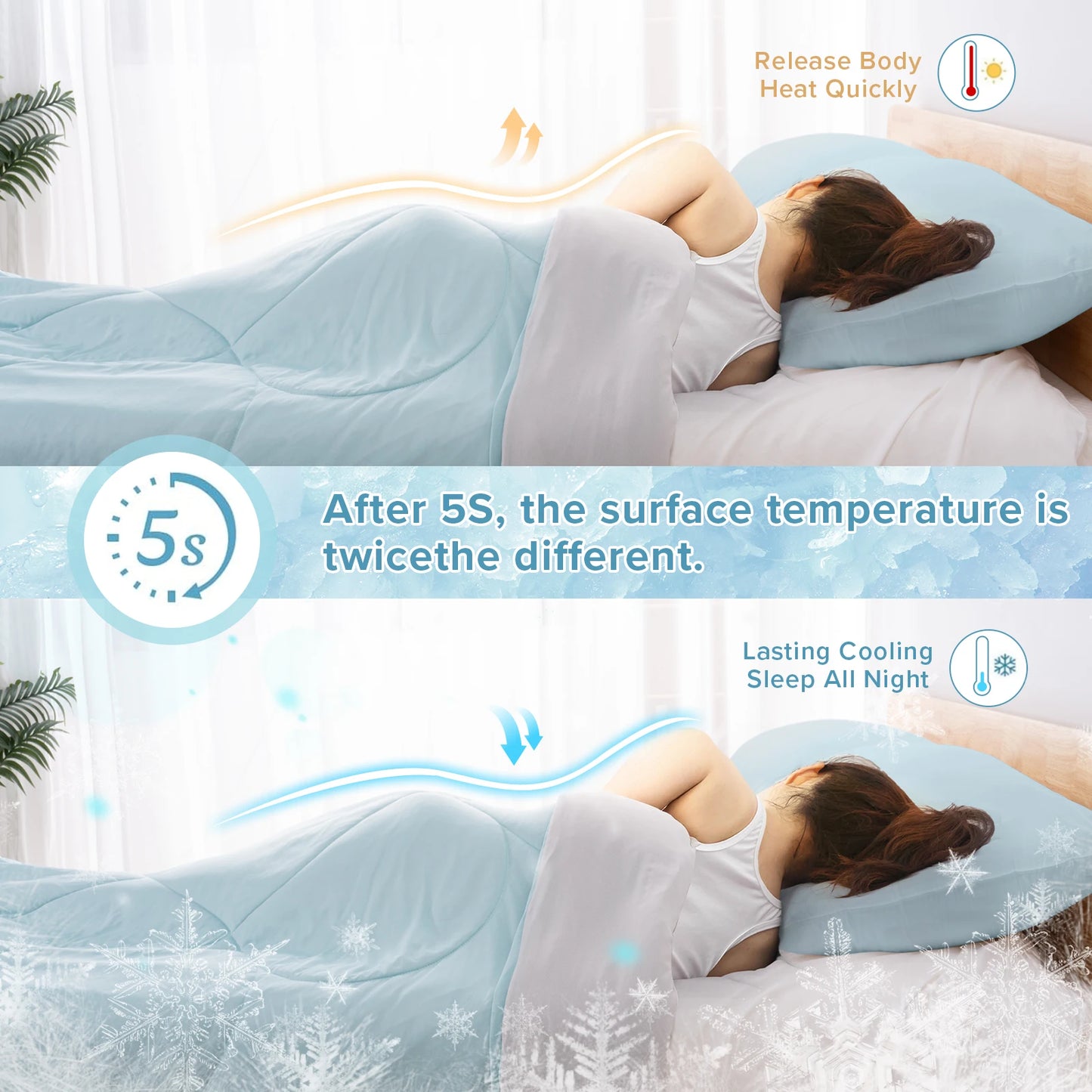 One Cold Sense Reversible Cooling Blanket for Hot Sleepers and Night Sweats