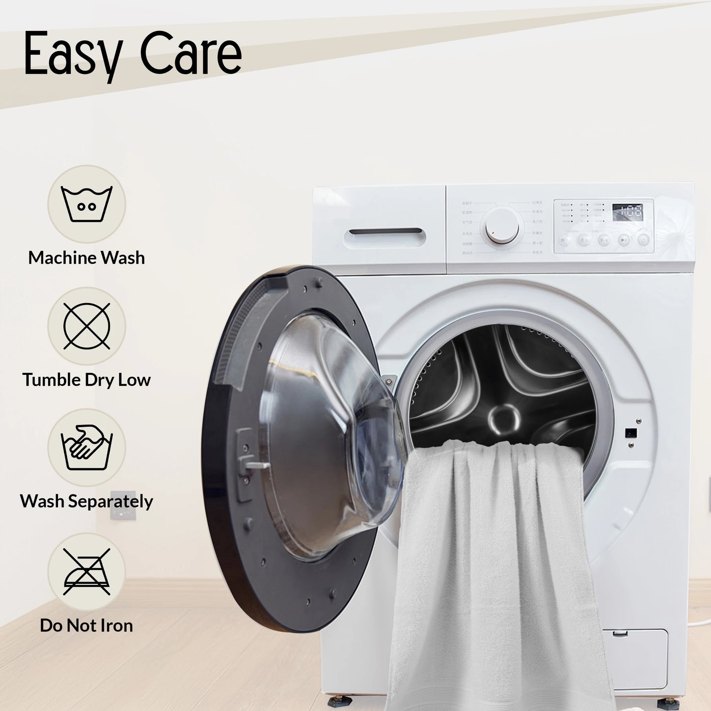 Lux Decor Six Piece Bath Towel Set Ultra Soft Cotton