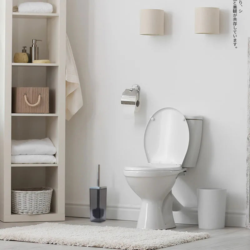 Seven Piece Square Bathroom Accessories Set With Toothbrush Holder