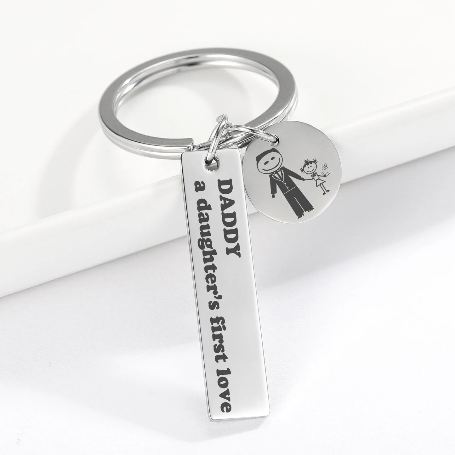 Engraved Remember I Love You Keychain For Mom And Dad