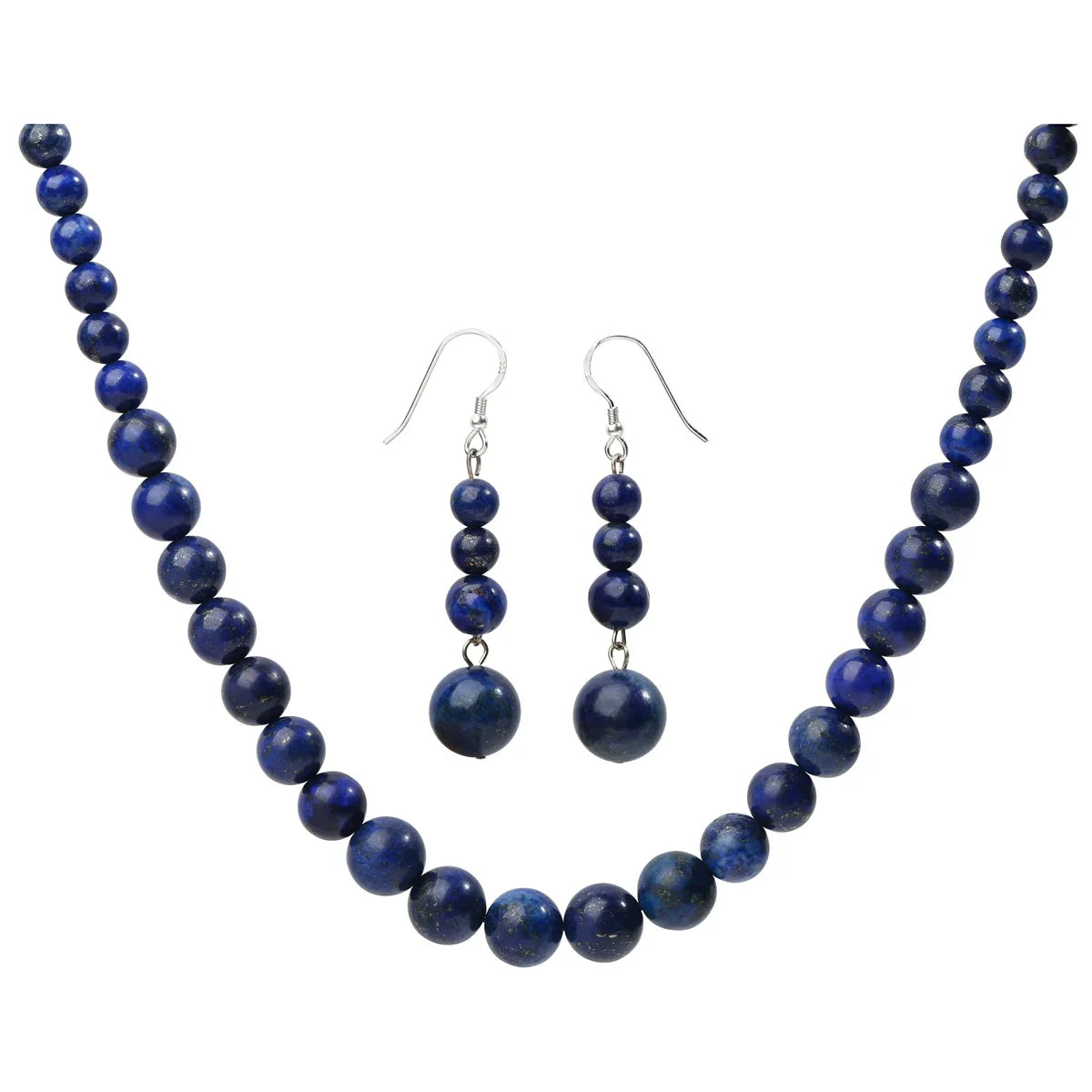 Handmade Sterling Silver Lapis Lazuli Jewelry Set for Women