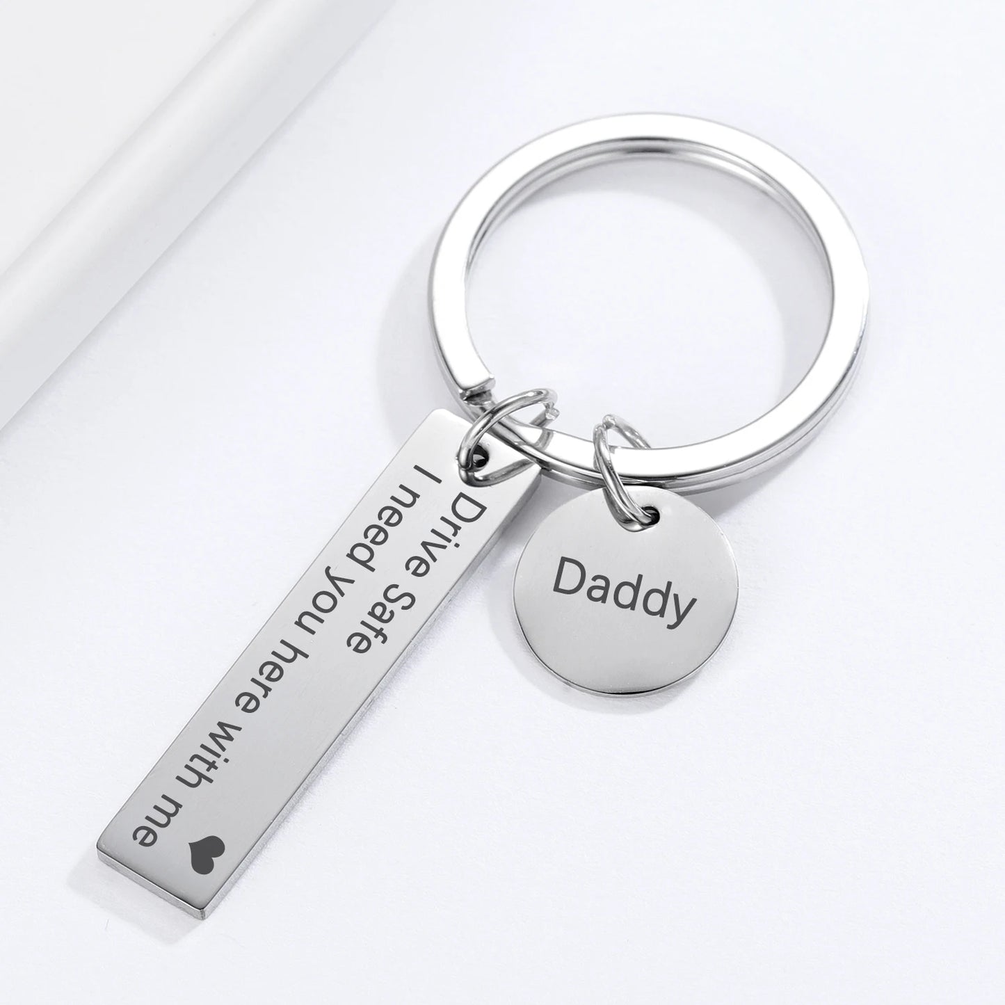 Engraved Remember I Love You Keychain For Mom And Dad