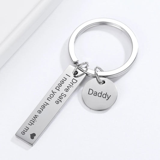Engraved Remember I Love You Keychain For Mom And Dad