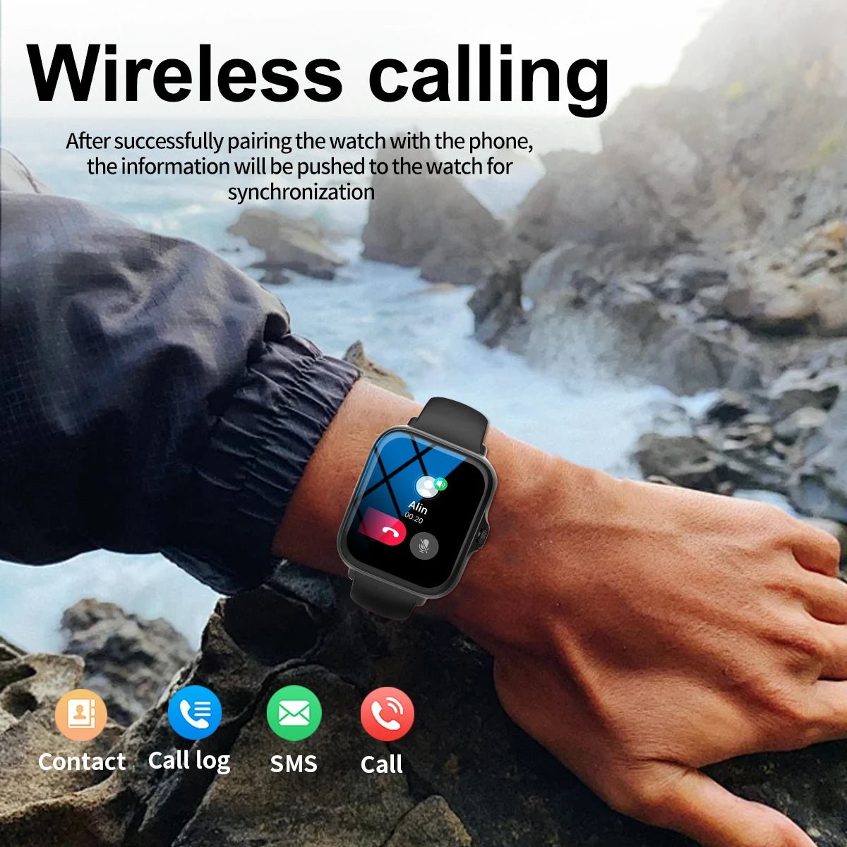 Smart Watch with Touch Screen and Multi-Function Compatibility
