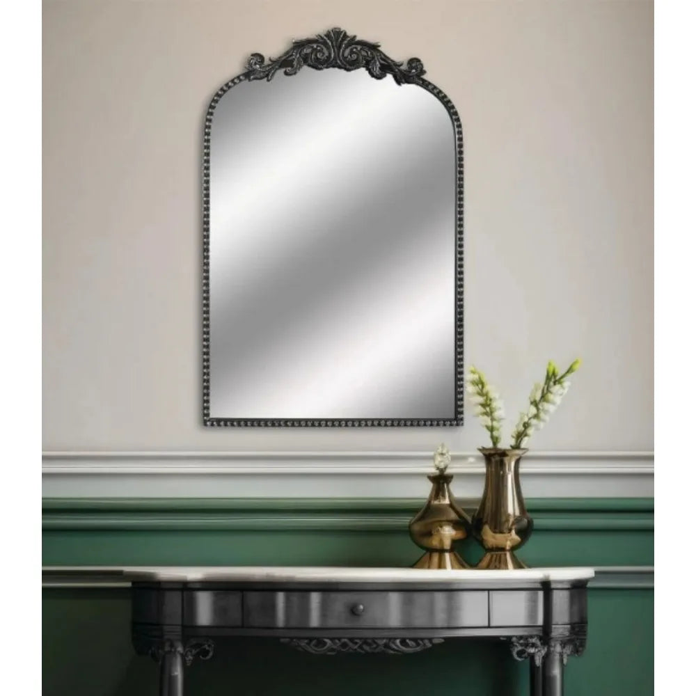 24 Inch x 34 Inch Traditional Arched Decorative Mirror for Home Living Room Hallway