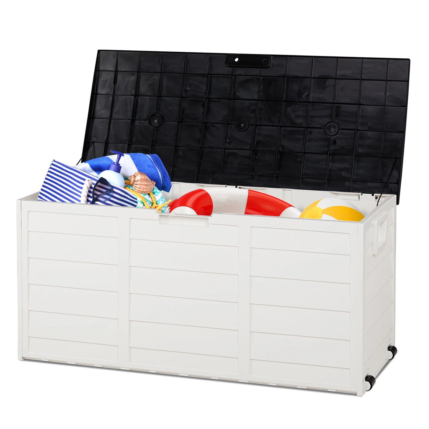 Outdoor Resin Deck Box Storage Bench Seat Waterproof