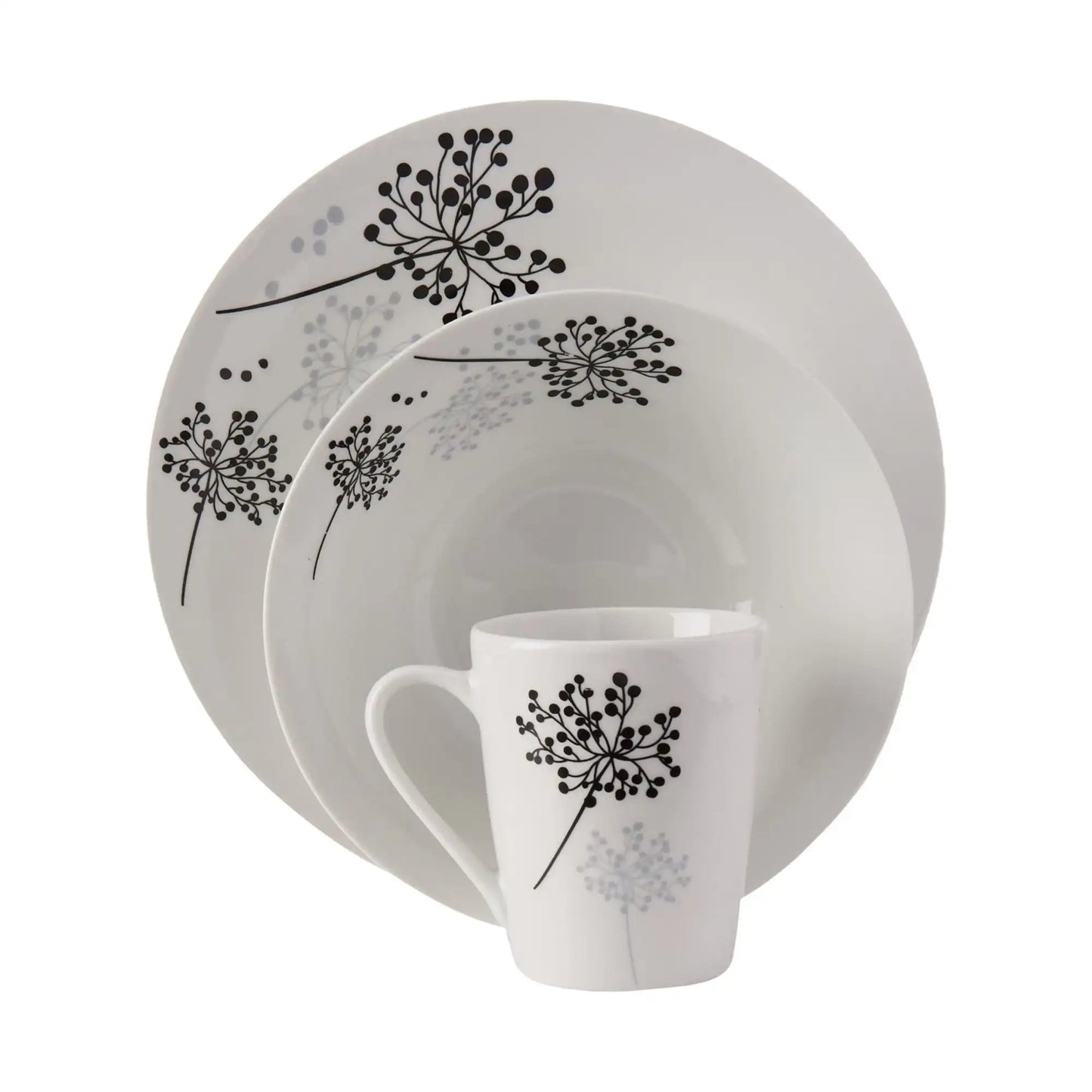 Gibson Home Netherwood Dinnerware Set With Floral Pattern