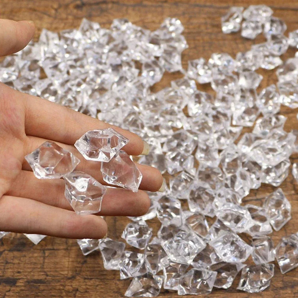 Crystal Clear Acrylic Crushed Ice Vase Fillers 100/200 Pieces