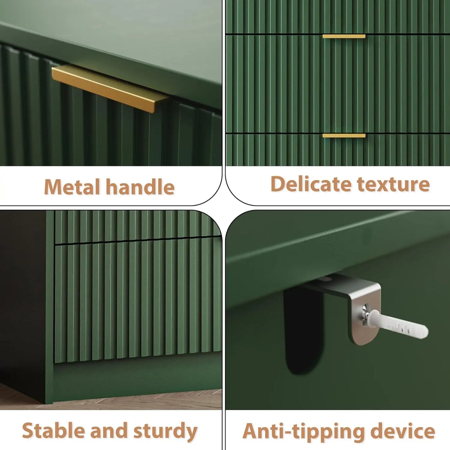 Modern 9-Drawer Dresser for Bedroom