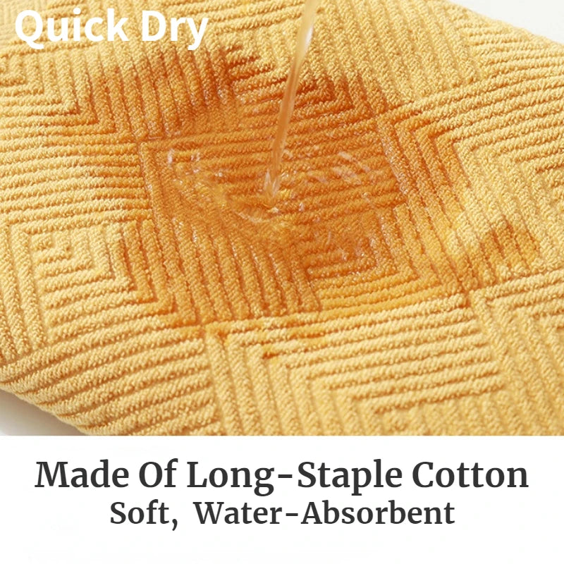 3 Piece Long Staple Cotton Bath Towel Set Quick Dry