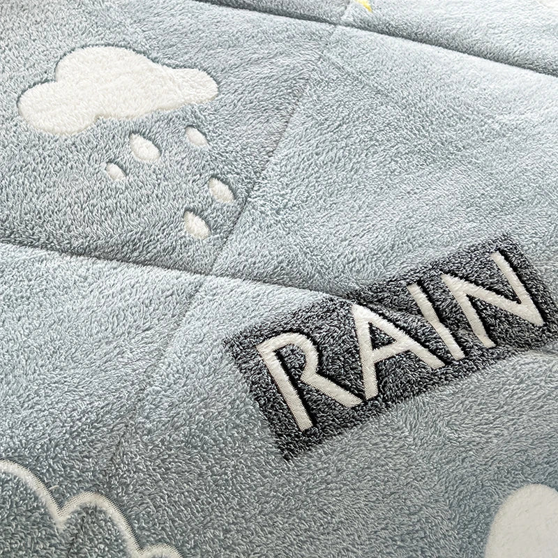 All Season Thickened Wool Sherpa Quilt Set With Pillowcases