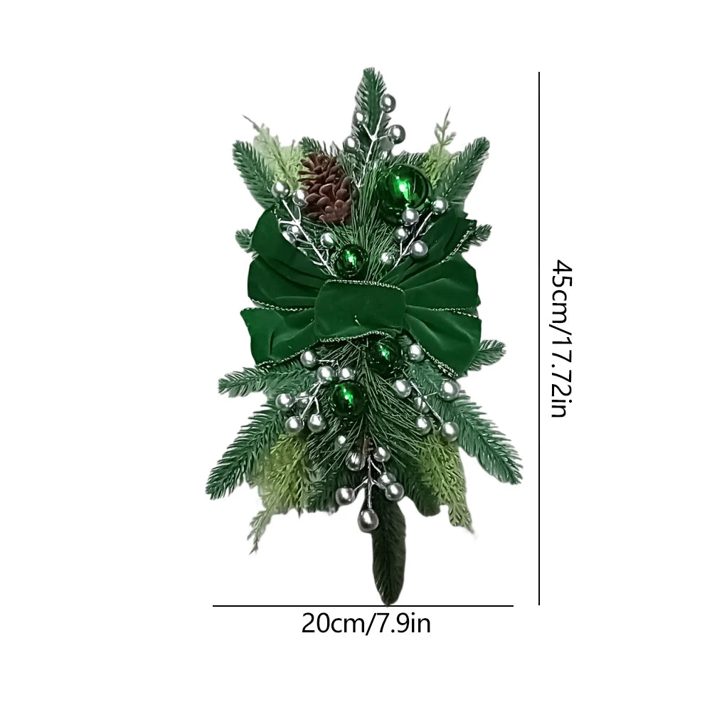 Lighted Christmas Wreath Centerpiece for Door and Wall