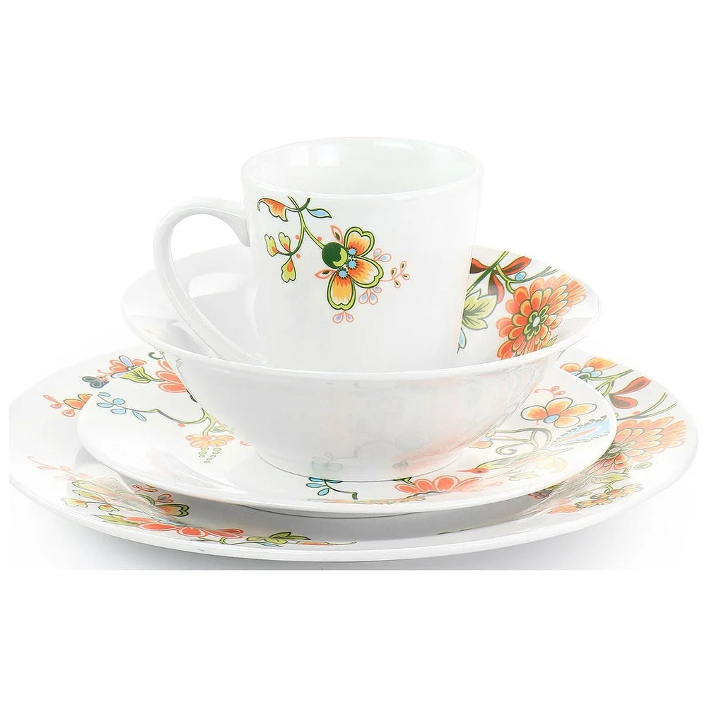 Floral Porcelain Dinnerware Set Microwave Dishwasher Safe