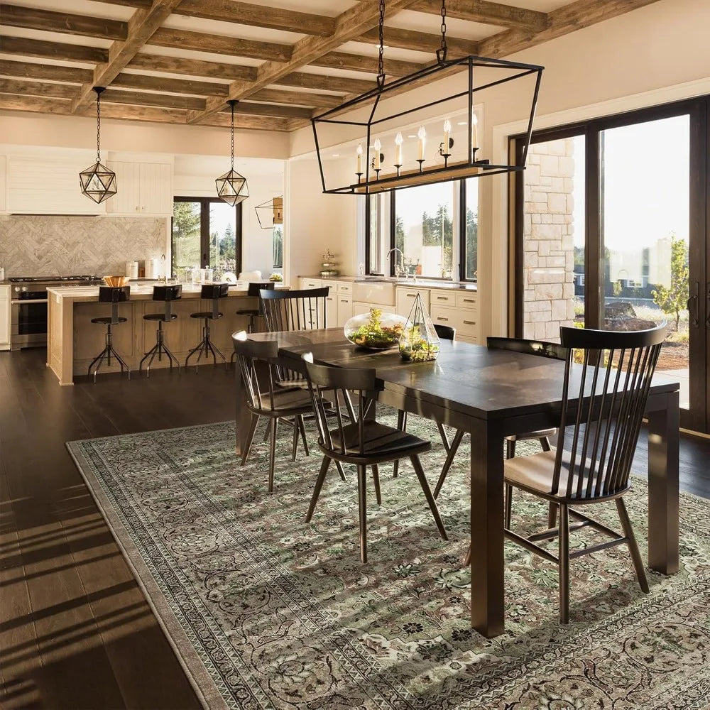 Was washable: Nonslip Indoor Area Rug For Living Rooms And Bathrooms