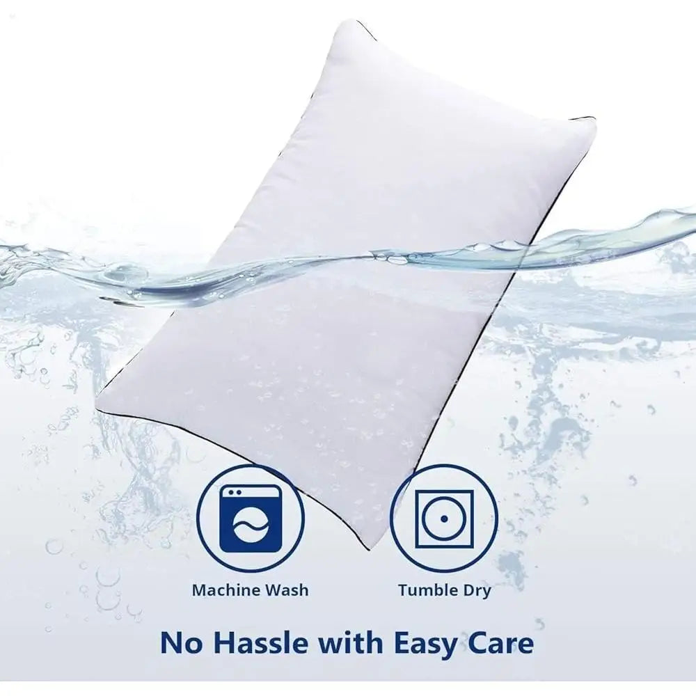 King Size Pillows Set of 4 Soft Supportive Down Alternative Filling Breathable Machine Washable Quality Sleeping Pillows