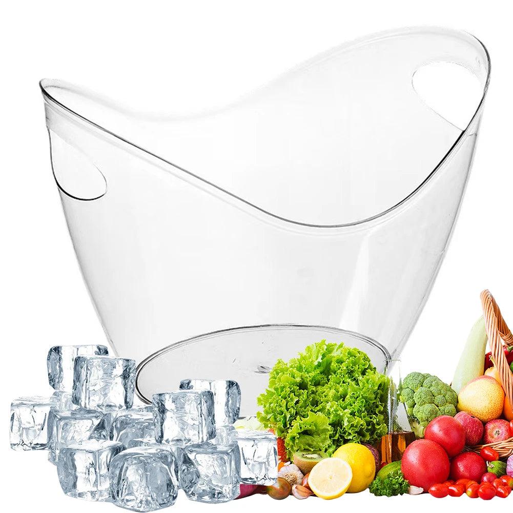 Ice Cube Container With Handle Cooler For Wine Champagne