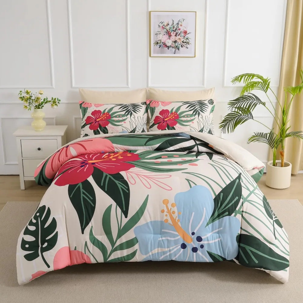 7 Piece Bed In A Bag Reversible Comforter Set Floral