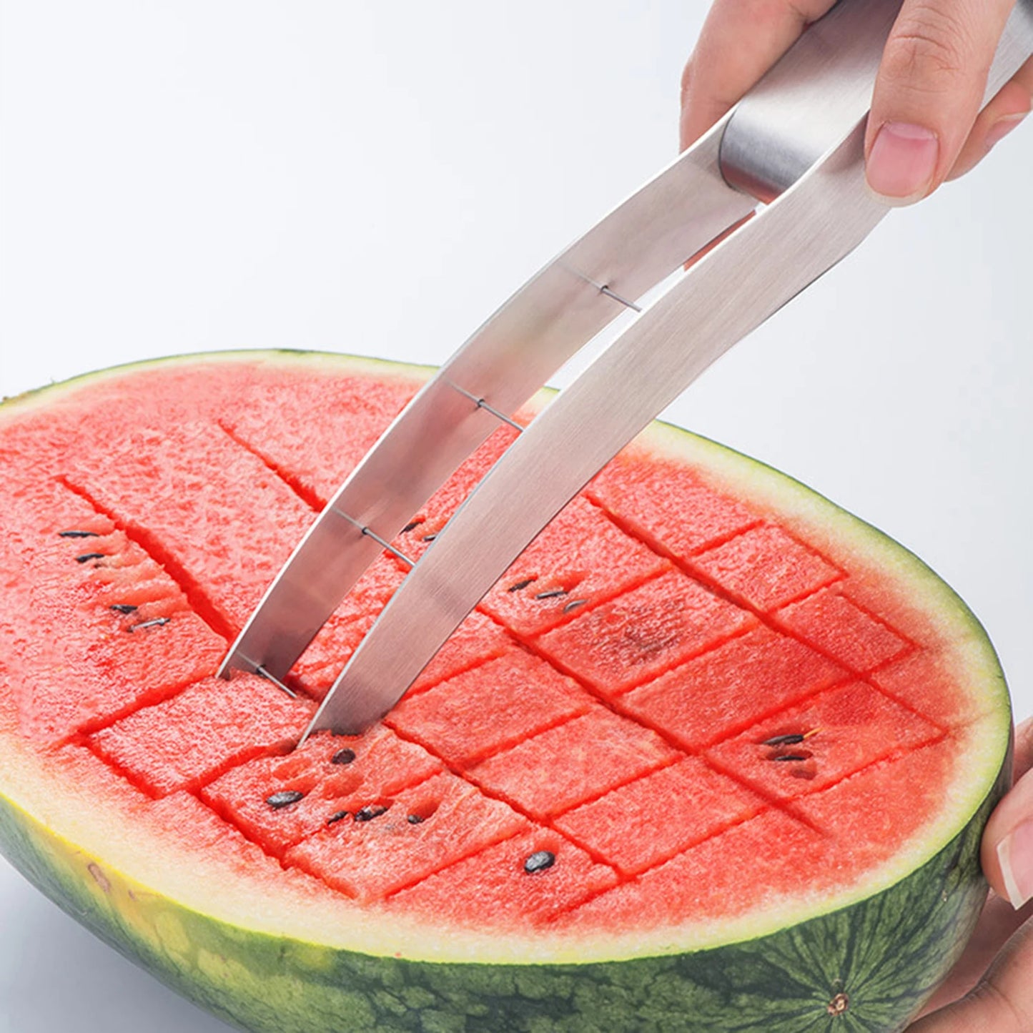 Stainless Steel Watermelon Slicer Cutter Tool For Quick Cube Cutting