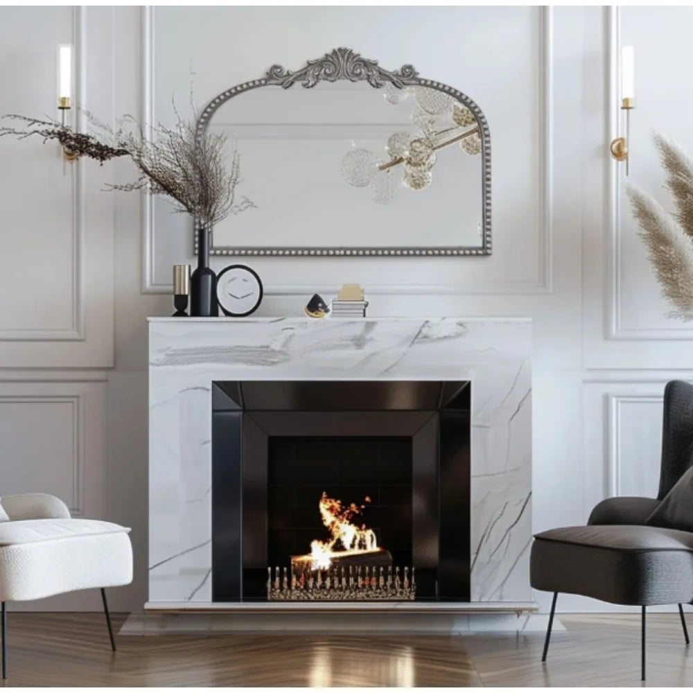 24 Inch x 34 Inch Traditional Arched Decorative Mirror for Home Living Room Hallway