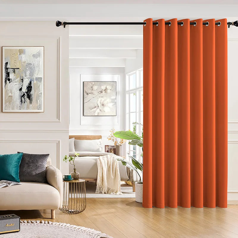 Two Pack Room Divider Curtain With Noise Reduction And Anti Rust Grommet Top For Living Room