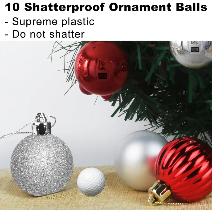 Shatterproof Christmas Ball Ornaments Hanging Tree Decor