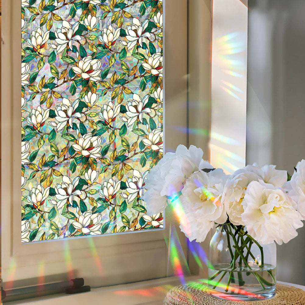 Stained Glass Window Film Privacy Decals Removable Cling Home