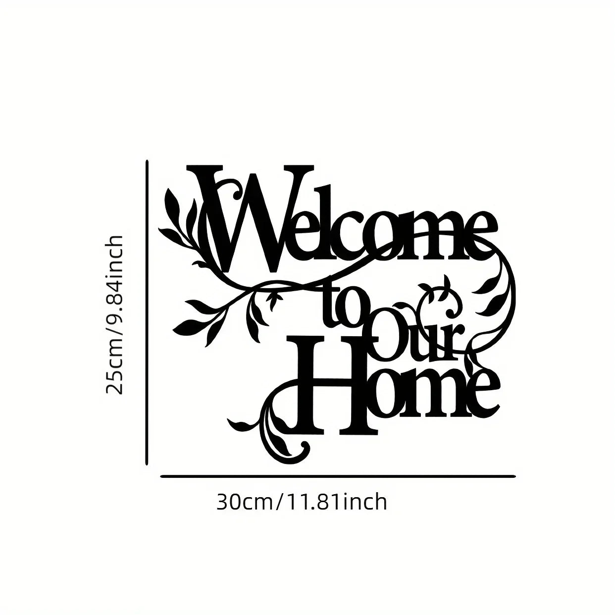 Welcome To Our Home Wall Sign Metal Pendant Home Decor