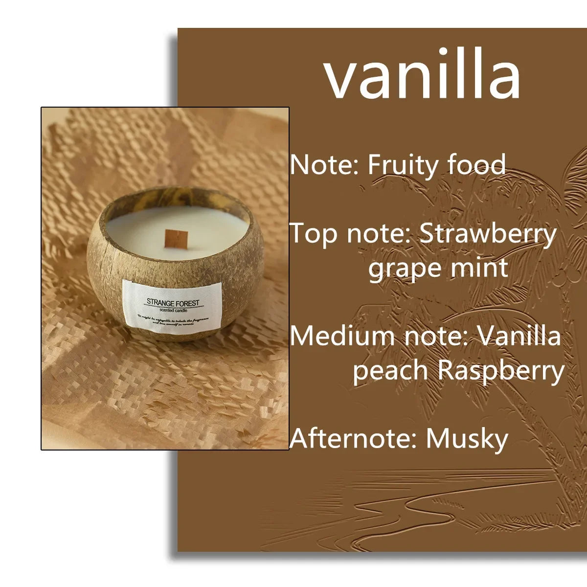 Handmade Soy Wax Scented Candles Coconut Shell Gift Set