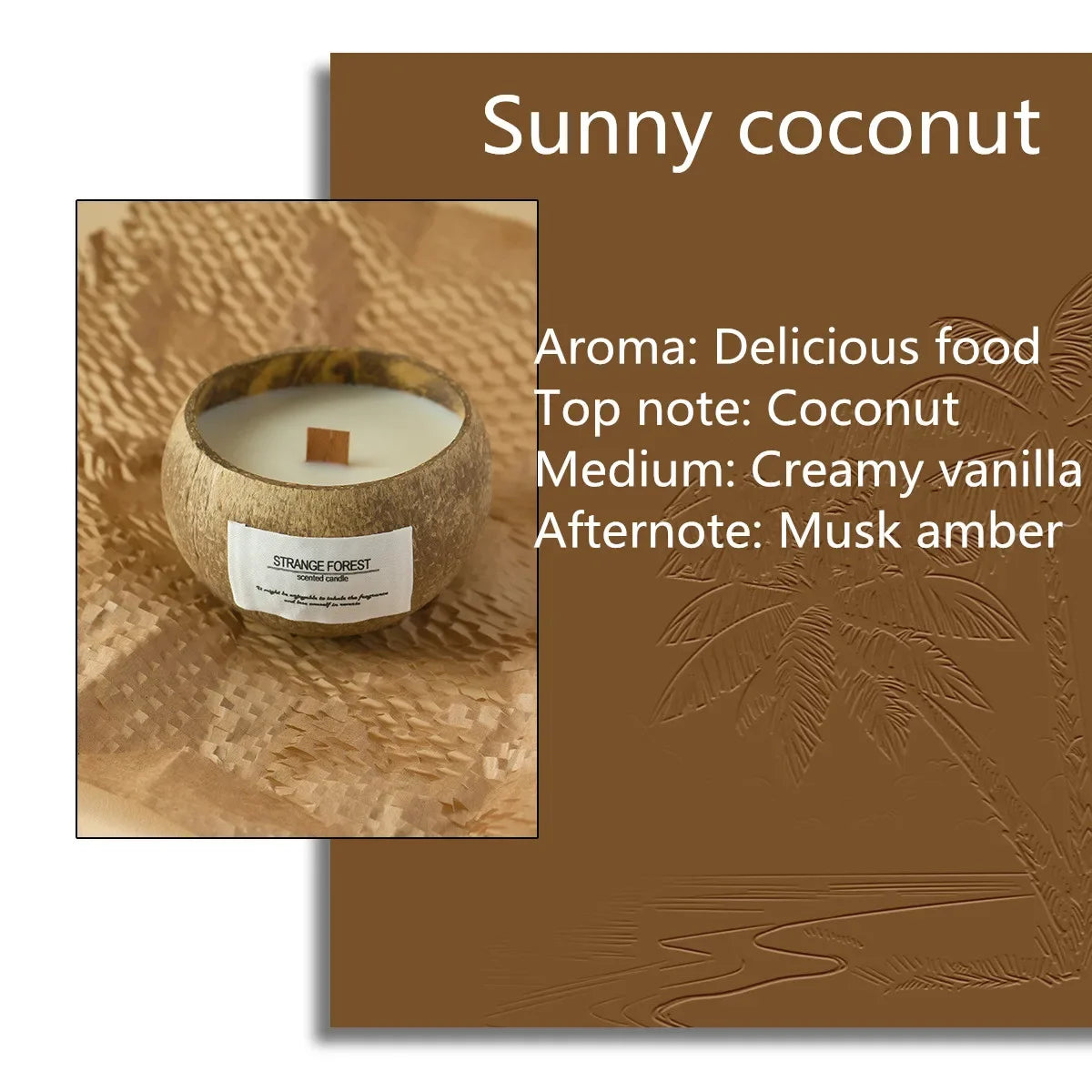 Handmade Soy Wax Scented Candles Coconut Shell Gift Set
