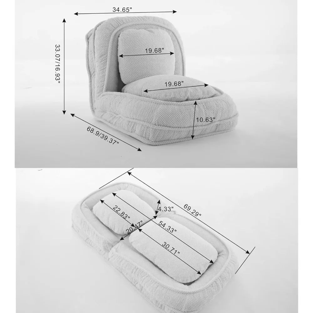 Folding Sofa Chair With Adjustable Positions For Relaxation