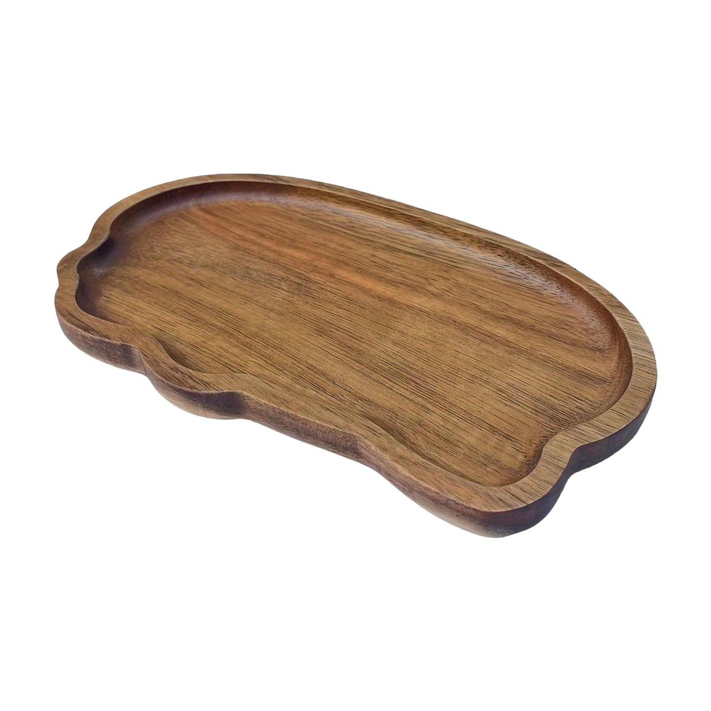 Japanese Style Acacia Wood Tray Serving Plate For Kitchen